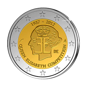 Bélgica - 2.00 Euros Concurso Rainha Elisabeth 75 anos 2012