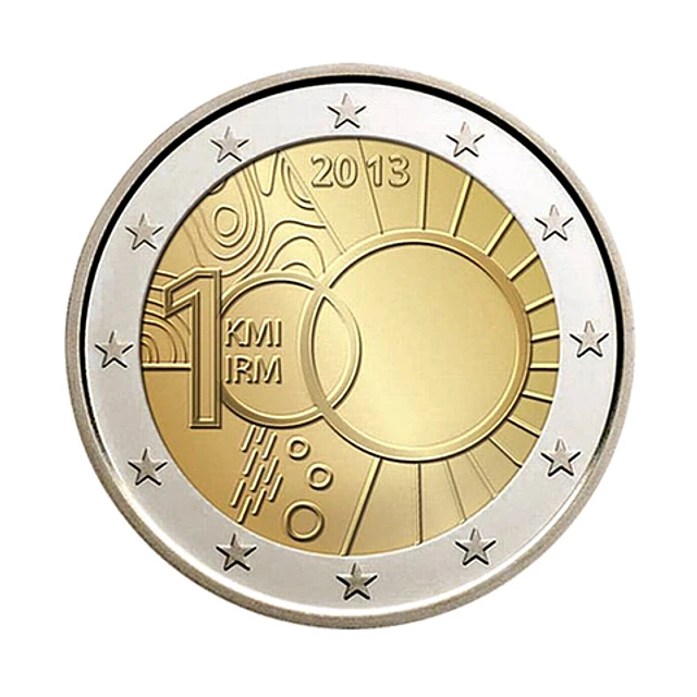 Bélgica - 2.00 Euros 100 anos do Real Instituto Meteorológico 2013