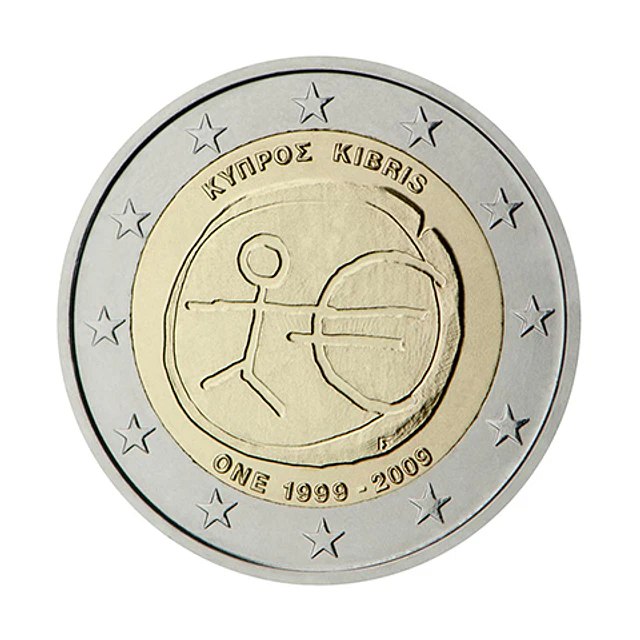 Chipre - 2.00 Euros 10º Aniversário da Introdução do Euro 2009