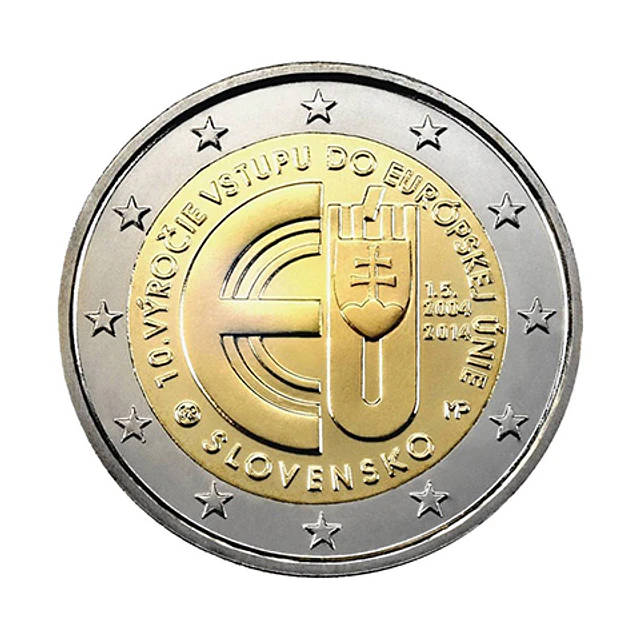 Eslováquia - 2.00 Euros 10 anos de adesão da Eslováquia à União Europeia 2014