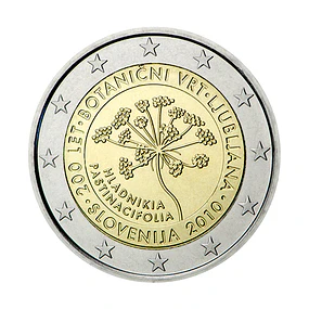 Eslovénia - 2.00 Euros 2010 - 200º aniversário do Jardim Botânico de Liubliana 