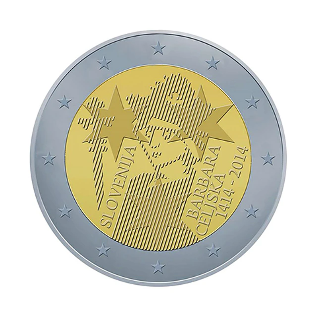 Eslovénia - 2.00 Euros 2014 - 600º Aniversário da Coroação de Bárbara de Cilli