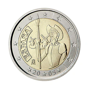 Espanha - 2.00 Euros 2005 - 400º Aniversário D. Quixote 
