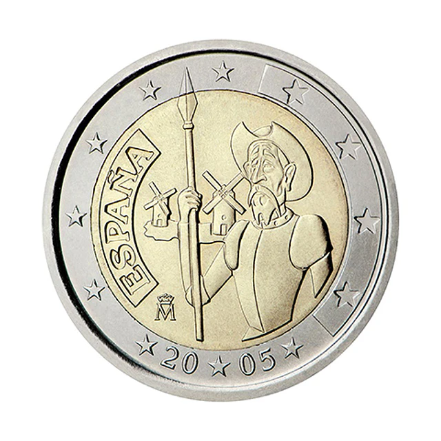 Espanha - 2.00 Euros 2005 - 400º Aniversário D. Quixote 