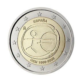 Espanha - 2.00 Euros 2009 - 10º Aniversário da Introdução do Euro 