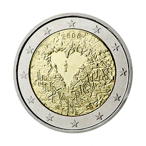 Finlândia - 2.00 Euros 2008 - 60º Aniversário da Declaração Universal dos Direitos Humanos 