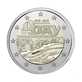 França - 2.00 Euros 2014 - 70º aniversário do Dia D 