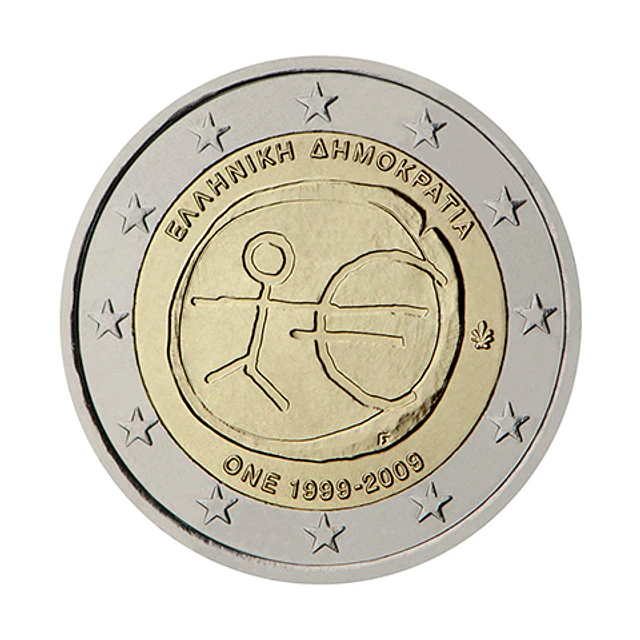 Grécia - 2.00 Euros 2009 - 10º Aniversário da Introdução do Euro 