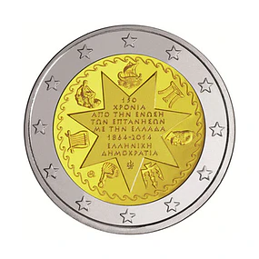 Grécia - 2.00 Euros 2014 - 150º Aniversário da União das Ilhas Jónicas com a Grécia 