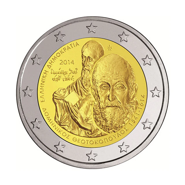 Grécia - 2.00 Euros 2014 - 400 Anos da Morte de Domenikos Theotokopoulos 