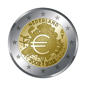 Holanda - 2.00 Euros 2012 - 10 Anos do Euro 