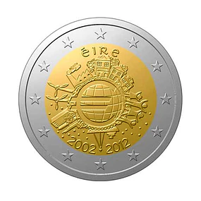 Irlanda - 2.00 Euros 10 Anos do euro 2012