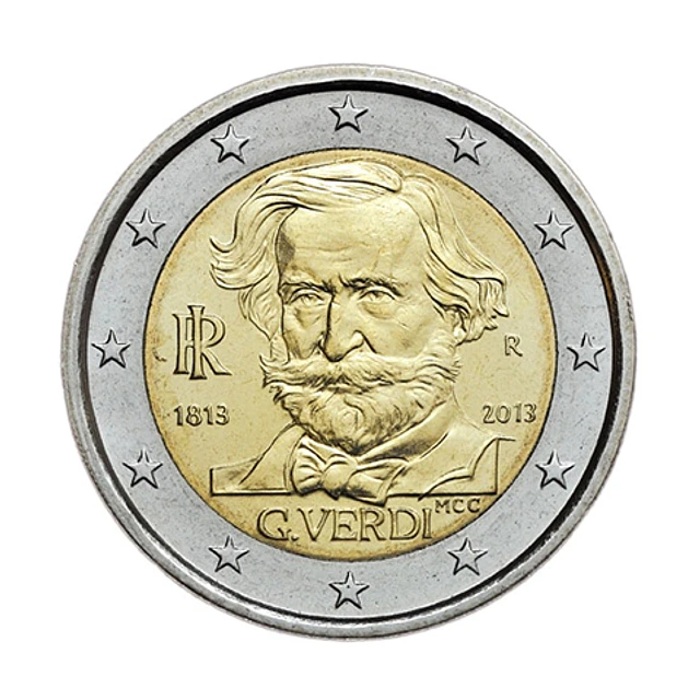 Itália - 2.00 Euros 2013 - 200º aniversário do nascimento de Giuseppe Verdi 