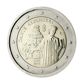 Itália - 2.00 Euros 2015 - 750º aniversário do nascimento de Dante Alighieri 