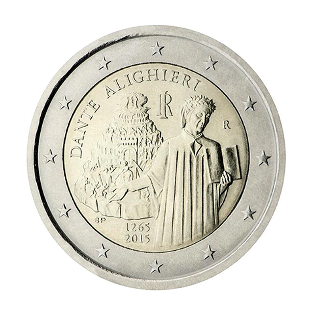 Itália - 2.00 Euros 2015 - 750º aniversário do nascimento de Dante Alighieri 