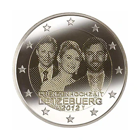 Luxemburgo - 2.00 Euros 2012 - Casamento Real 