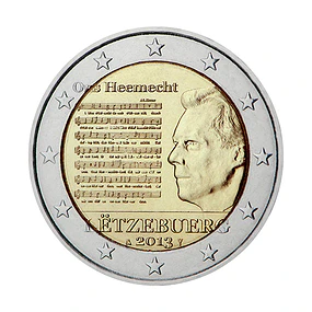 Luxemburgo - 2.00 Euros 2013 - O Hino Nacional 