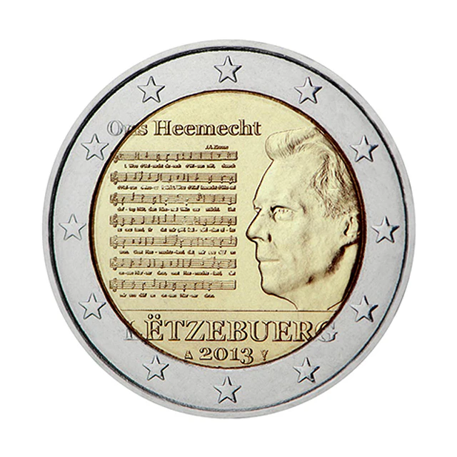 Luxemburgo - 2.00 Euros 2013 - O Hino Nacional 
