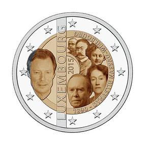 Luxemburgo - 2.00 Euros 2015 -  125º aniversário da Casa de Nassau-Weilburg