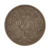 África do Sul - 3 Pence 1892 Prata