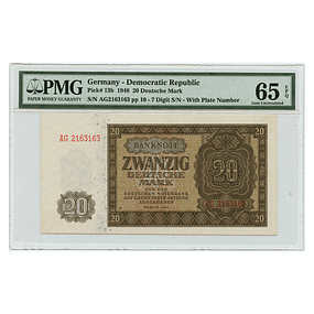 Alemanha 20 Deutsche Mark 1948 P.13b - PMG 65