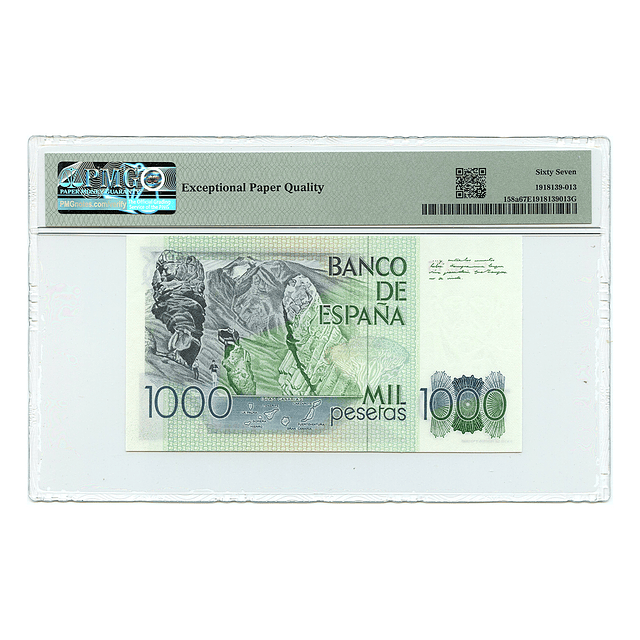 Espanha 1000 Pesetas 1979 - PMG 67