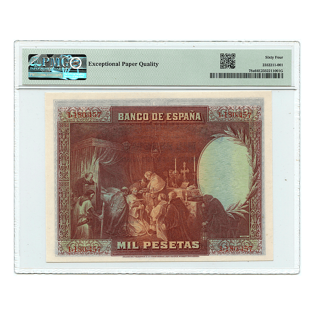 Espanha 1000 Pesetas 1928 P.78a - PMG 64