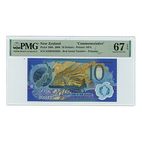 Nova Zelândia 10 Dollars 2000 Pick 190b "Commemorative" PMG 67