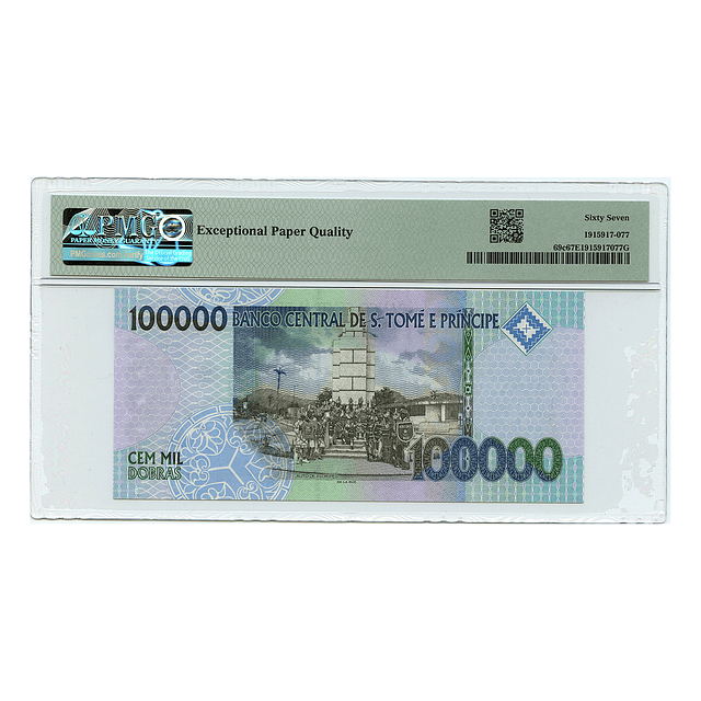 São Tomé e Principe 100000 Dobras 2013 Pick 69c PMG 67