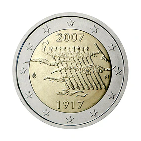 Finlândia - 2.00 Euros 2007 - 90º Aniversário da Independência da Finlândia 