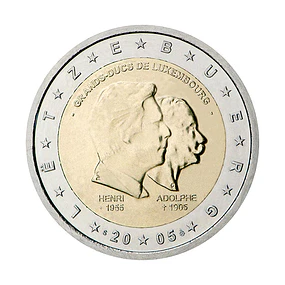 Luxemburgo - 2.00 Euros Grãos Duques Henrique e Adolphe 2005