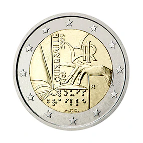 Itália - 2.00 Euros 2009 - 200º aniversário do nascimento de Louis Braille 