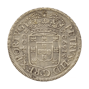 D. Pedro II - Cruzado Prata 1692 Porto