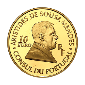 França - 10 Euro Aristides Sousa Mendes 2007 - Ouro-Proof