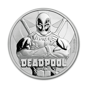 Tuvalu - 1 Dollar Deadpool  2018 - 1 Oz Prata-Proof - Marvel 