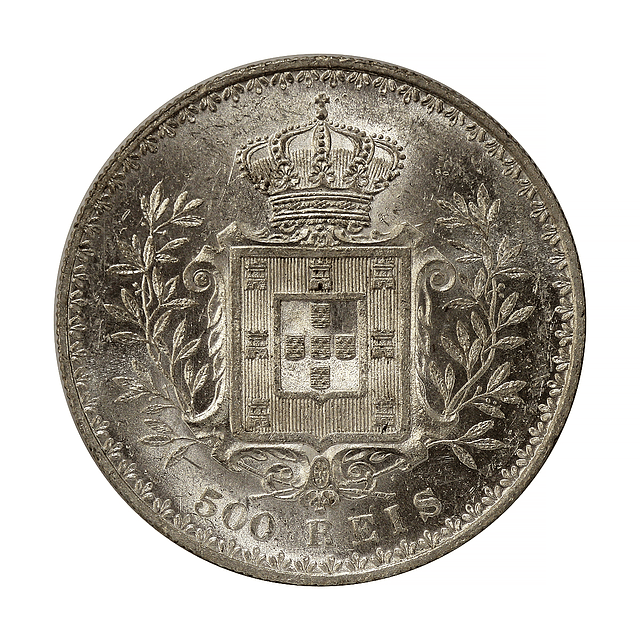 D. Carlos I - 500 Reis 1899 Prata