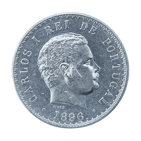 D. Carlos I - 500 Reis 1896 Prata 