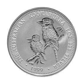 Austrália - 1 Dollar Kookaburra 1999 1Oz Prata 