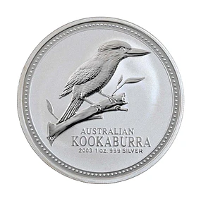 Austrália - 1 Dollar Kookaburra 2003 1Oz Prata