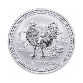 Austrália - 1 Dollar Oz Prata Série Lunar Ano do Galo 2005