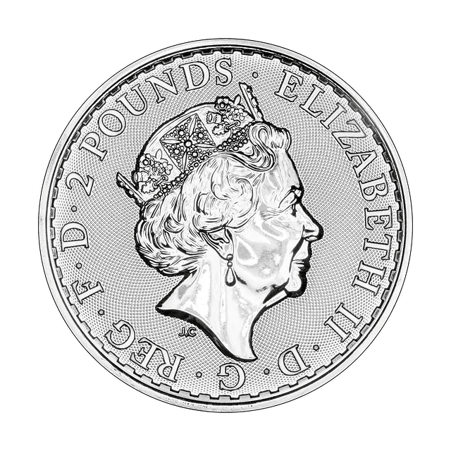 UK Britannia 2 Pounds 2019 1 Oz Prata 
