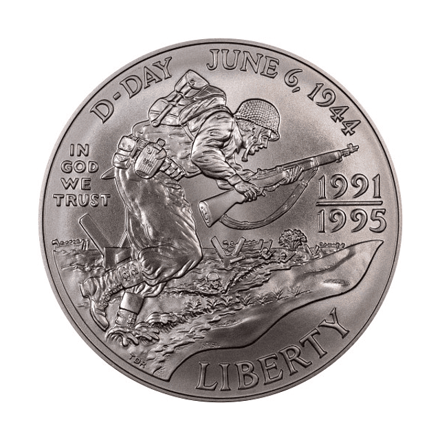 EUA - One Dollar Prata-Proof 1991-1995 D Day 