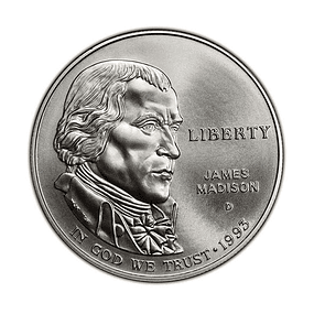 EUA - One Dollar Prata-Proof 1993 James Madison