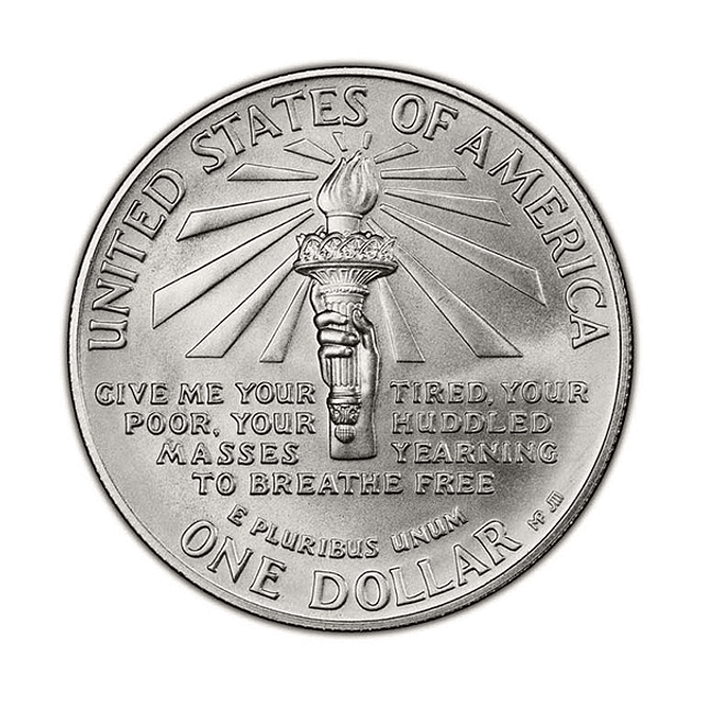 EUA - One Dollar Prata-Proof 1986 Ellis Island 