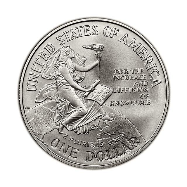 EUA - One Dollar Prata-Proof 1996 Smithsonian