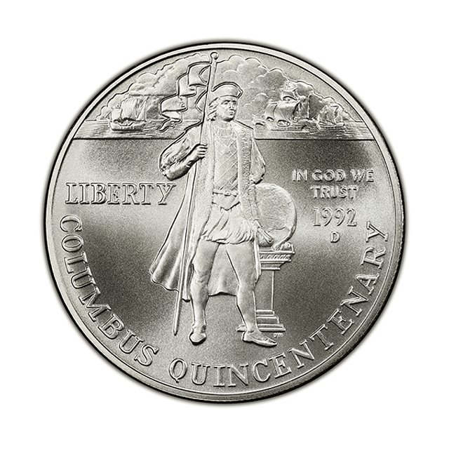 EUA - One Dollar Prata-Proof 1992 5º Centenário Colombus 