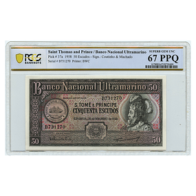 São Tomé e Principe - 50 Escudos 1958 Pick 37a PCGS 67