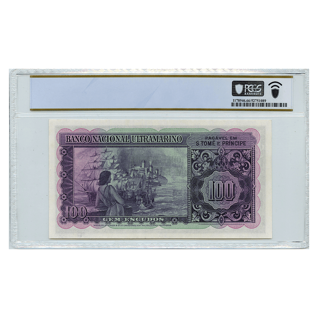 São Tomé e Principe - 100 Escudos 1958 Pick 38a PCGS 66
