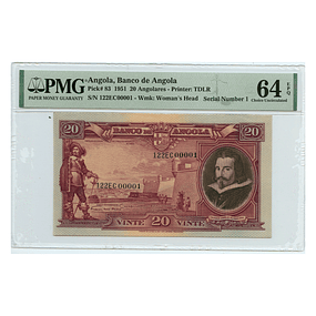 Angola - 20 Angolares 1951 *N.00001* Pick 83 PMG 64