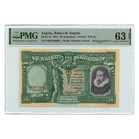 Angola - 50 Angolares 1951 *N.00001* Pick 84 PMG 63